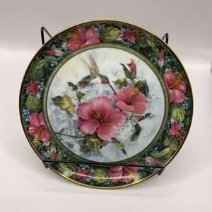 Franklin Mint Heirloom The Imperial Hummingbird Plate Theresa Politowicz H